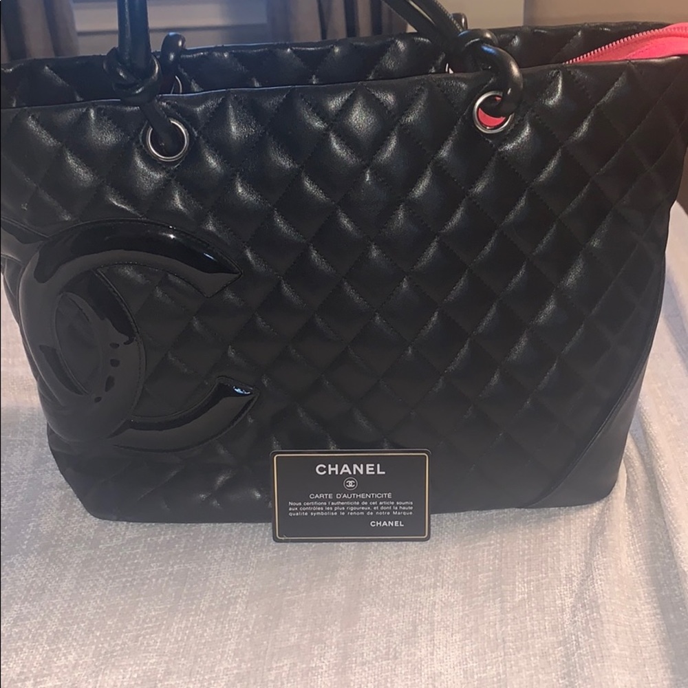 Vintage Chanel Cambon shoulder tote